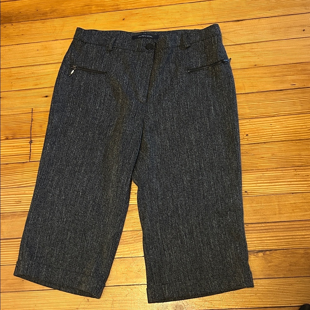 Lauren Vidal Dark Gray Flat Front Men's Shorts